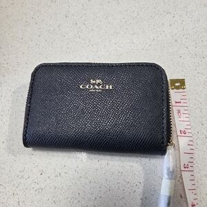 Coach Navy Leather Wallet/Card Holder